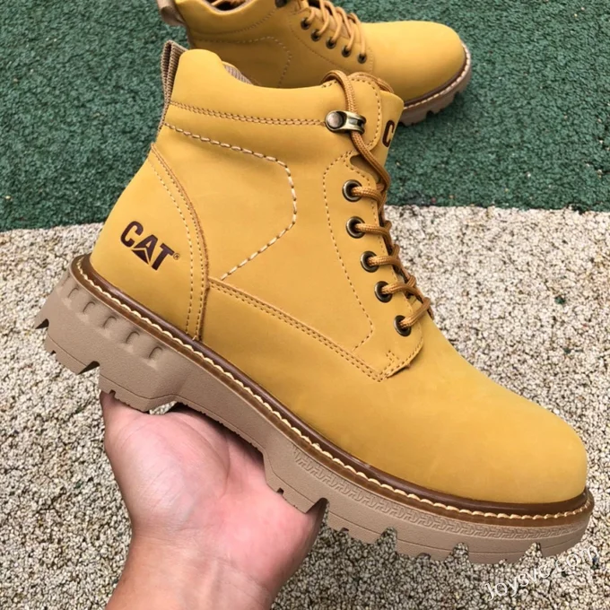 Caterpillar Wheat Yellow Boots - Classic Colorado High Work Boots