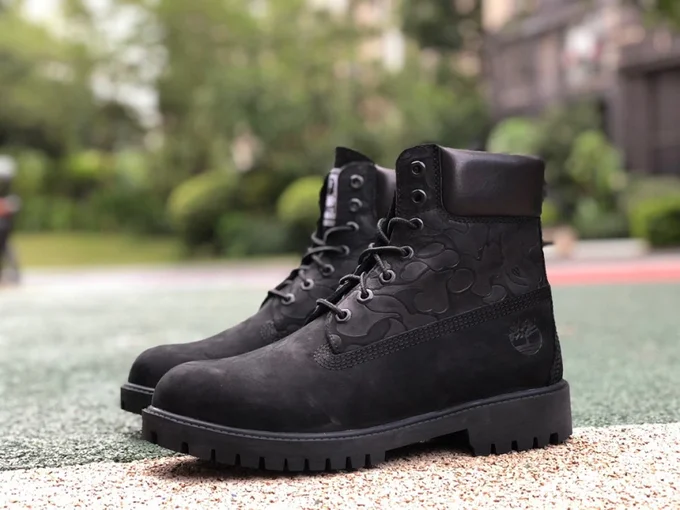 Timberland Waterproof Outdoor Boots in Black with Print