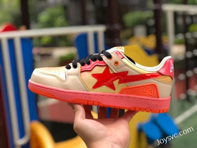 BAPE STA SK8 Low-Top Shoes in Orange