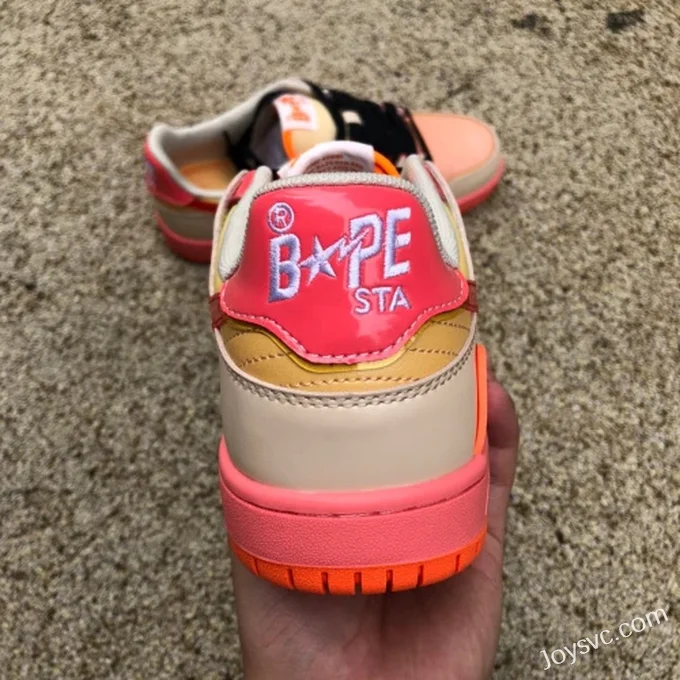 BAPE STA SK8 Low-Top Shoes in Orange