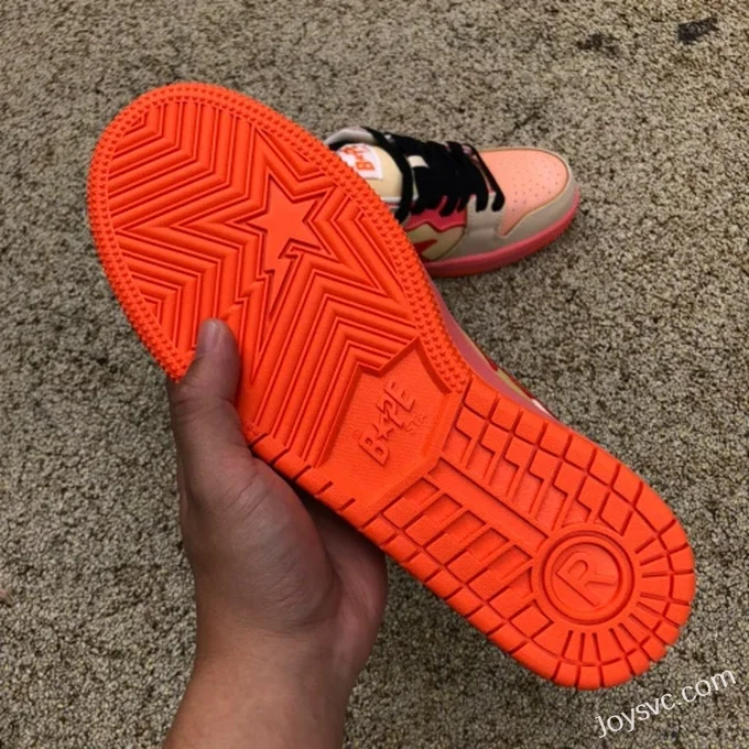 BAPE STA SK8 Low-Top Shoes in Orange