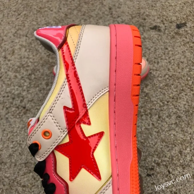 BAPE STA SK8 Low-Top Shoes in Orange