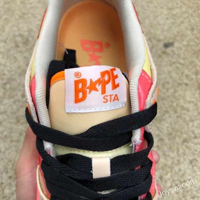 BAPE STA SK8 Low-Top Shoes in Orange