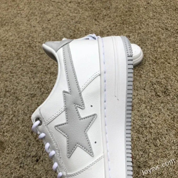 BAPE STA SK8 Low-Top Shoes in White and Grey