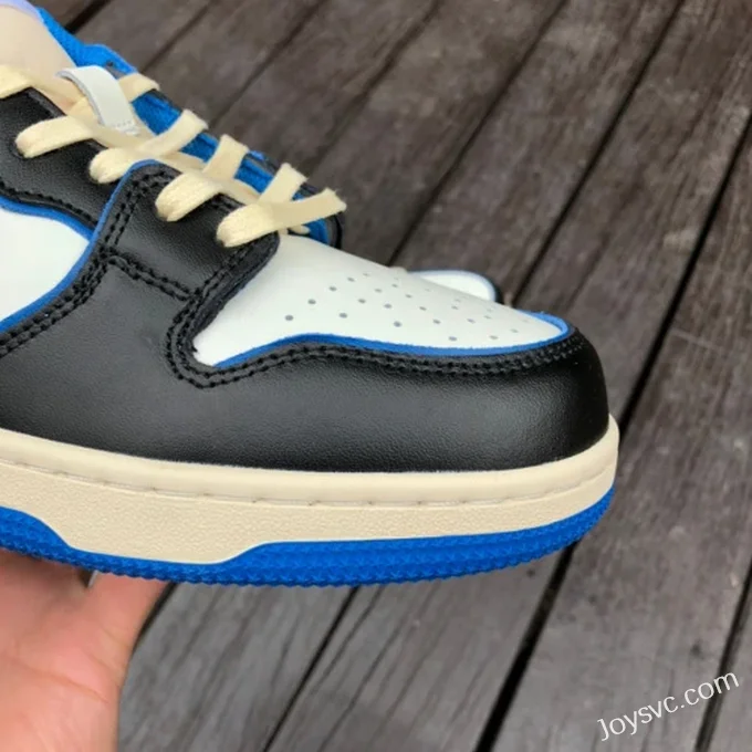 BAPE STA SK8 Low-Top Shoes in Black and Blue with Lightning