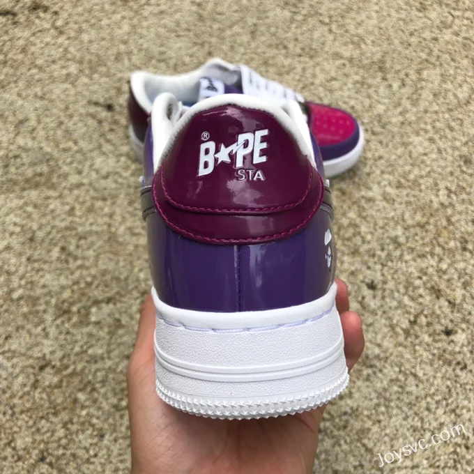 BAPE STA SK8 Low-Top Shoes in Purple and Red