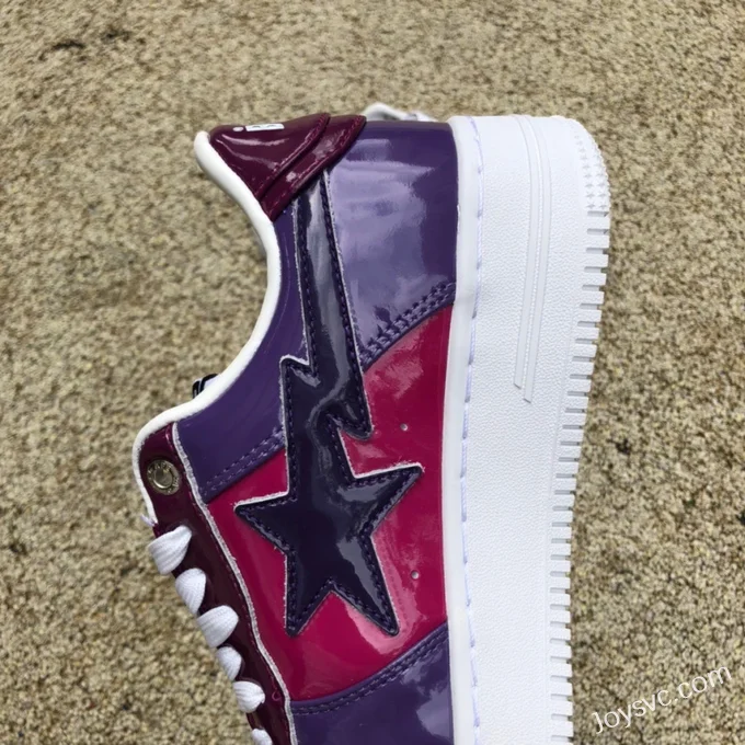 BAPE STA SK8 Low-Top Shoes in Purple and Red