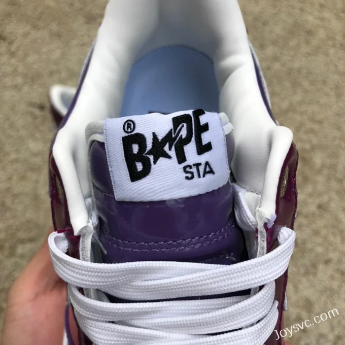 BAPE STA SK8 Low-Top Shoes in Purple and Red