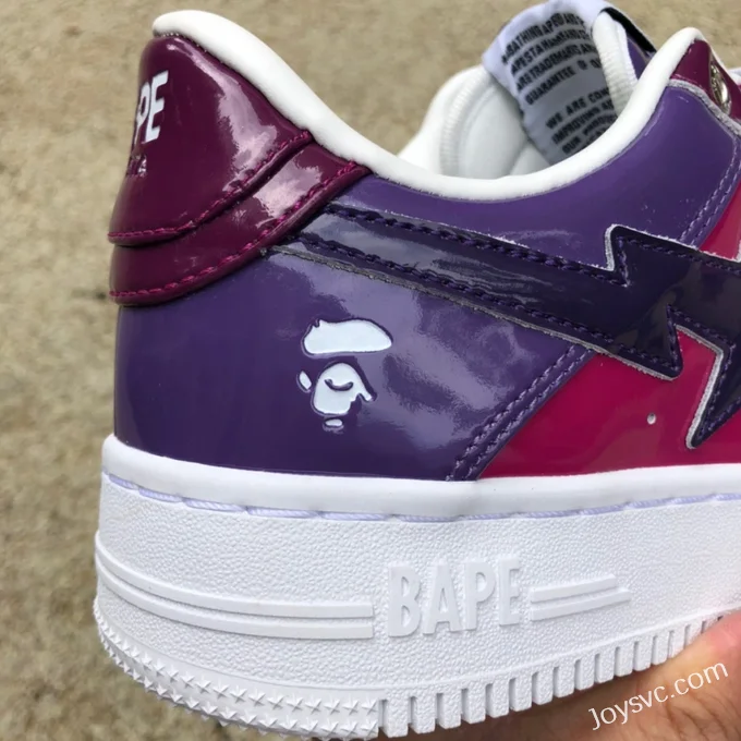 BAPE STA SK8 Low-Top Shoes in Purple and Red