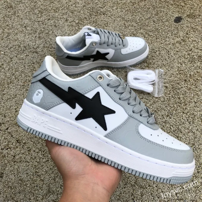 BAPE STA SK8 Low-Top Shoes in Grey