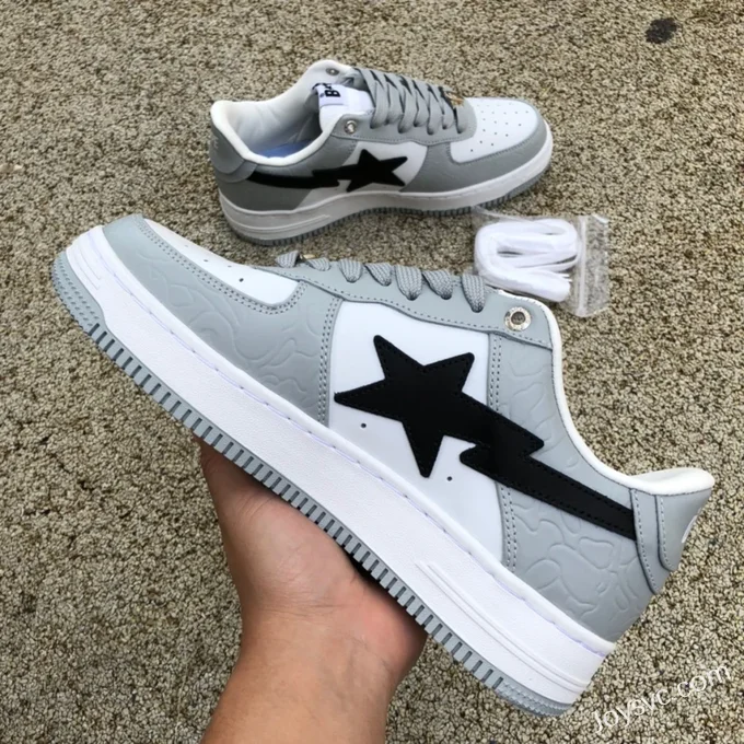 BAPE STA SK8 Low-Top Shoes in Grey