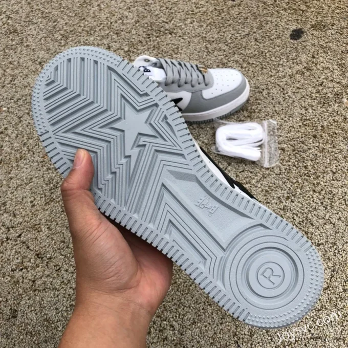 BAPE STA SK8 Low-Top Shoes in Grey