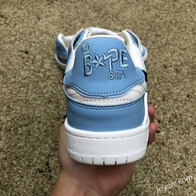 BAPE STA SK8 Low-Top Shoes in White and Blue