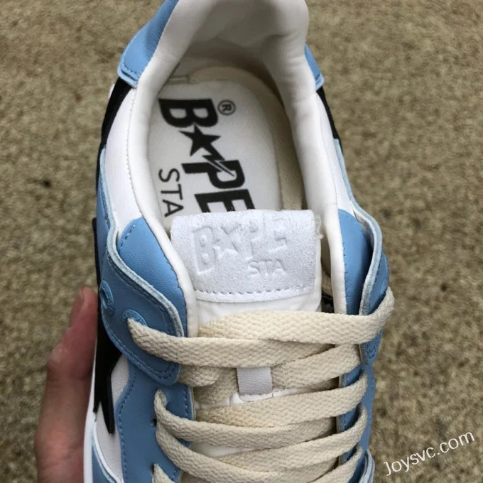 BAPE STA SK8 Low-Top Shoes in White and Blue