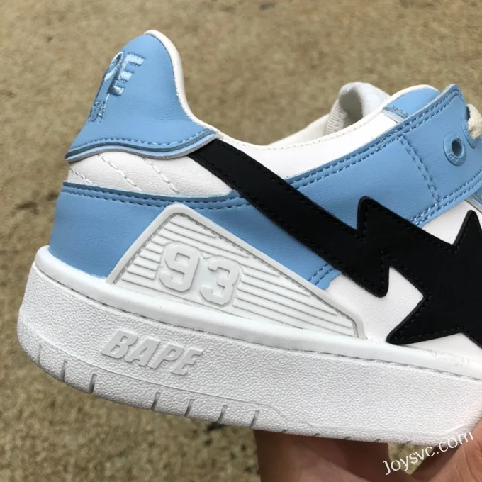 BAPE STA SK8 Low-Top Shoes in White and Blue