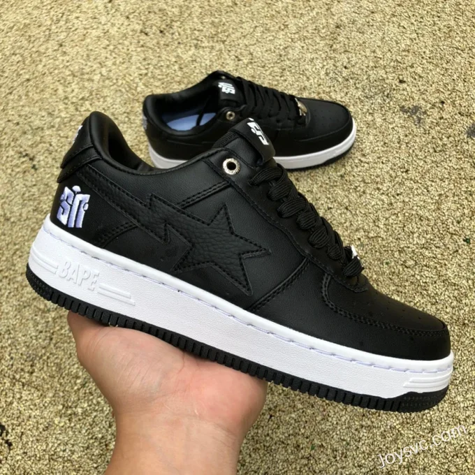 BAPE STA SK8 Low-Top Shoes in Black and White