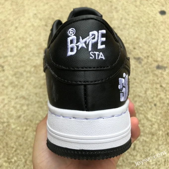 BAPE STA SK8 Low-Top Shoes in Black and White