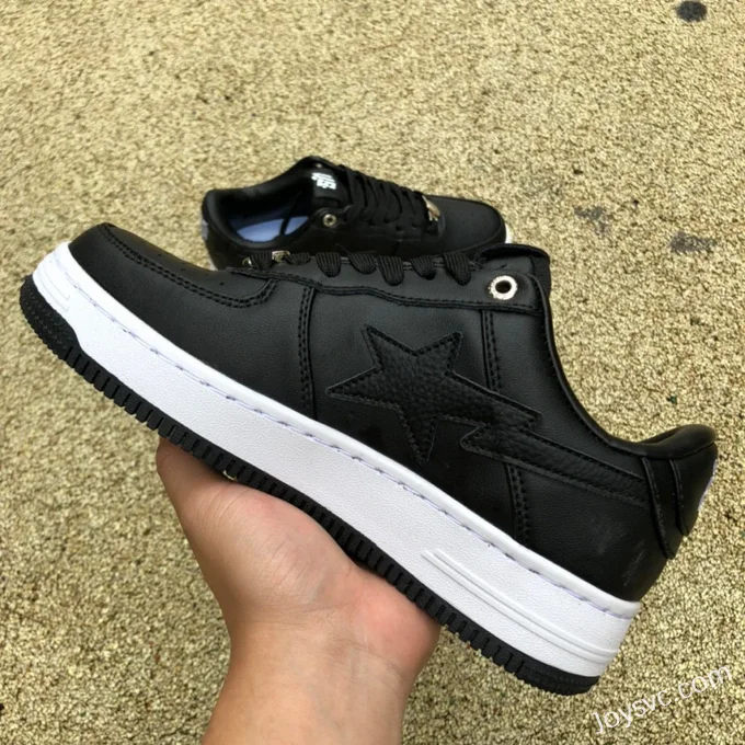 BAPE STA SK8 Low-Top Shoes in Black and White