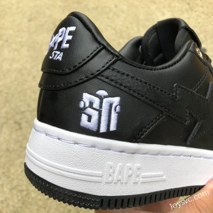 BAPE STA SK8 Low-Top Shoes in Black and White