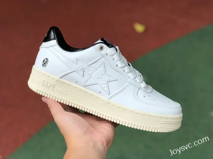 BAPE STA SK8 Low-Top Shoes in Beige Yellow and Black