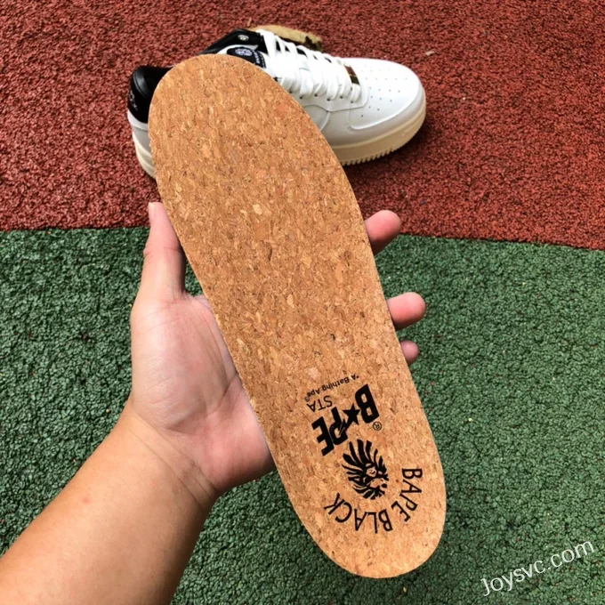 BAPE STA SK8 Low-Top Shoes in Beige Yellow and Black