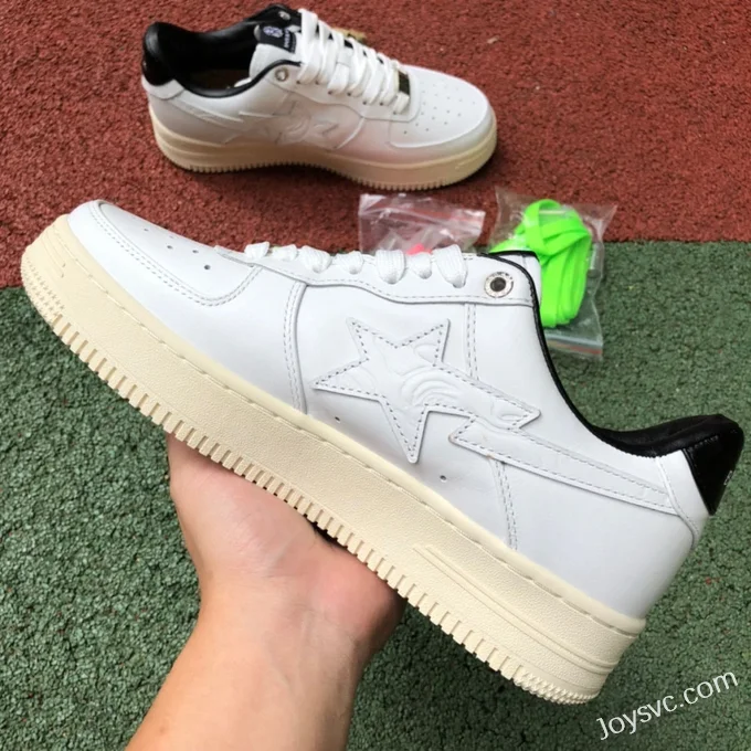 BAPE STA SK8 Low-Top Shoes in Beige Yellow and Black