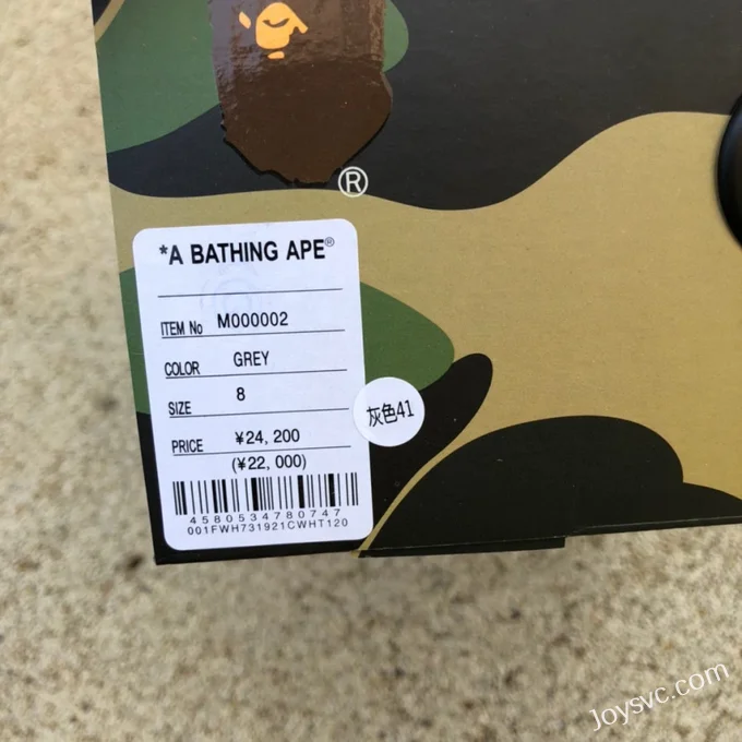 BAPE STA SK8 Low-Top Shoes in Grey and Light Green