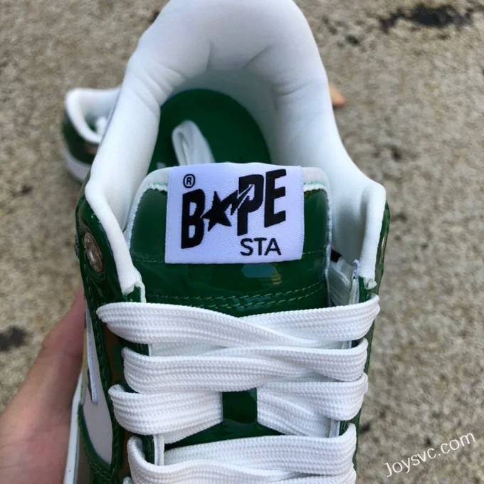 BAPE STA SK8 Low-Top Shoes in Grey White and Green Camo