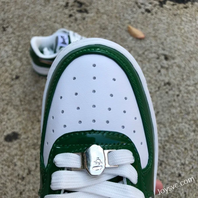 BAPE STA SK8 Low-Top Shoes in Grey White and Green Camo