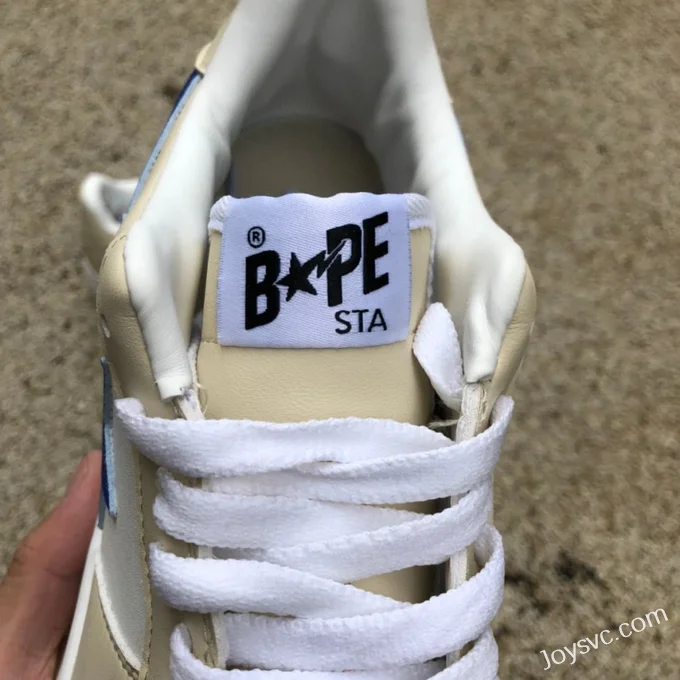 BAPE STA SK8 Low-Top Shoes in Grey Beige and Blue