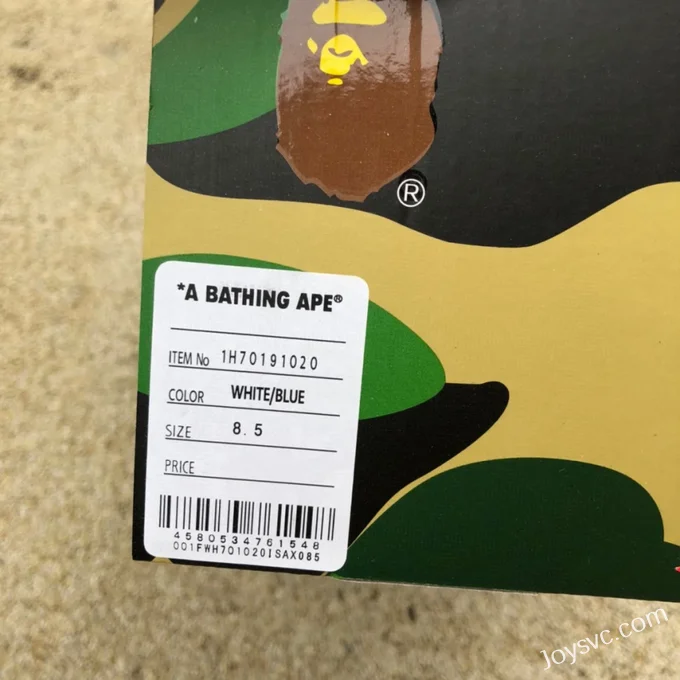 BAPE STA SK8 Low-Top Shoes in Grey Beige and Blue