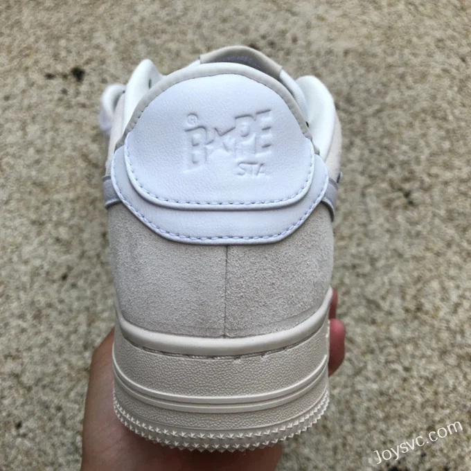 BAPE STA SK8 Low-Top Shoes in White and Light Yellow