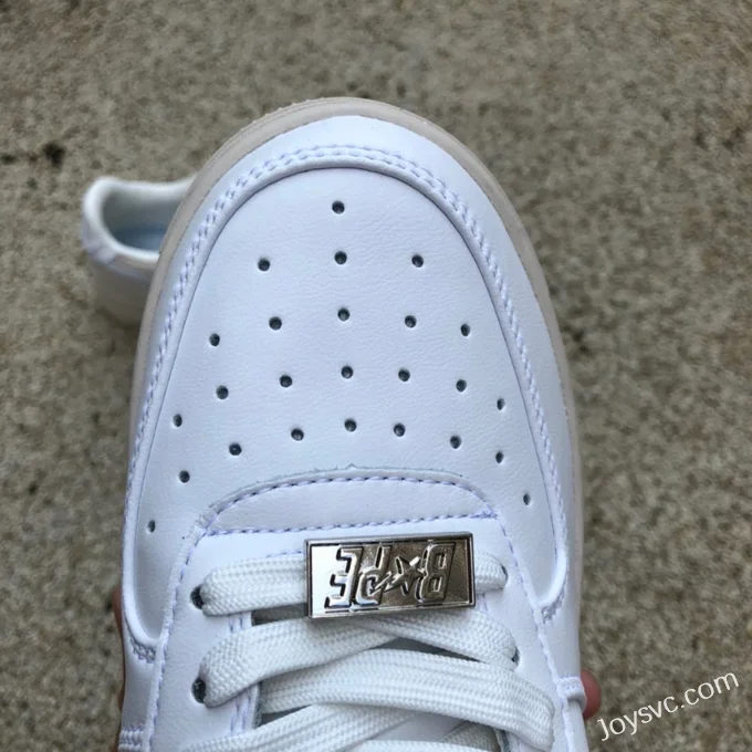 BAPE STA SK8 Low-Top Shoes in White and Light Yellow