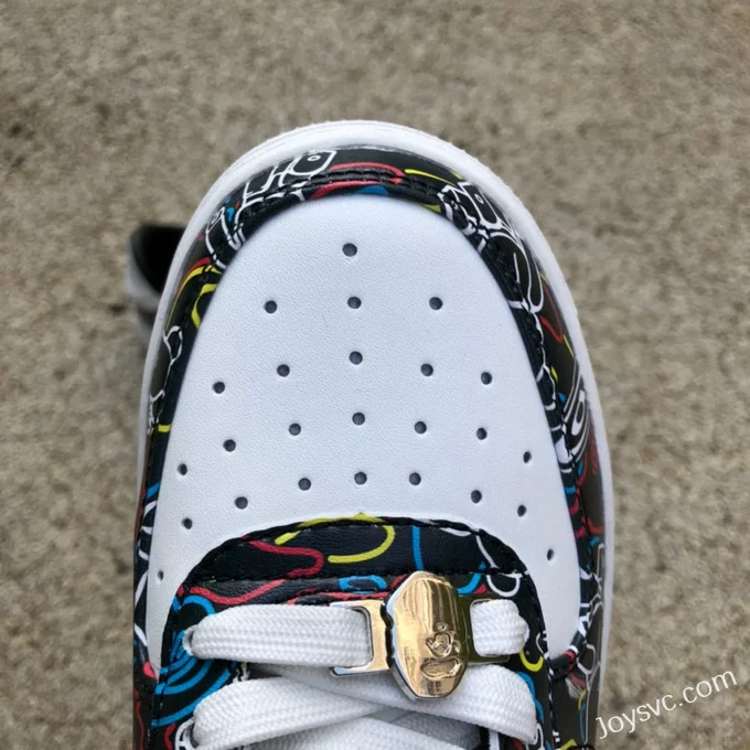 BAPE STA SK8 Low-Top Shoes in Black with Bear Print