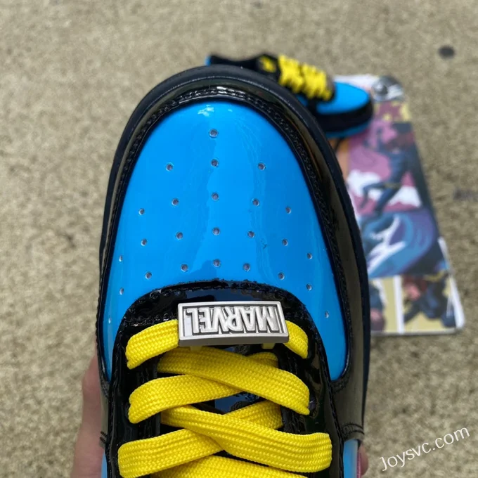 Marvel x BAPE STA SK8 Low-Top Shoes in Black Blue and Red