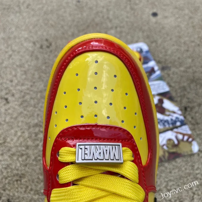 Marvel x BAPE STA SK8 Low-Top Shoes in Red Yellow and Black