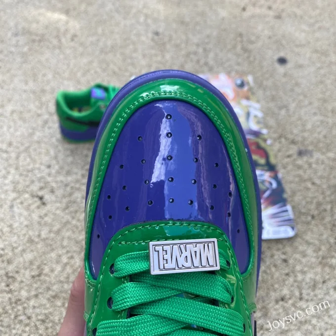 Marvel x BAPE STA SK8 Low-Top Shoes in Green Purple and Black