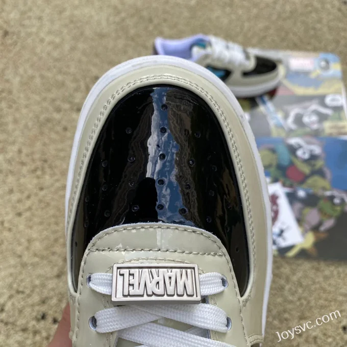 Marvel x BAPE STA SK8 Low-Top Shoes in Brown Blue and Black