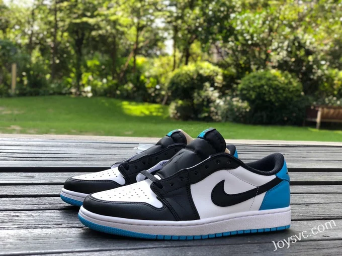 Air Jordan 1 Low CZ0790-104 Black White Blue UNC Retro