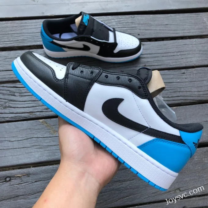 Air Jordan 1 Low CZ0790-104 Black White Blue UNC Retro