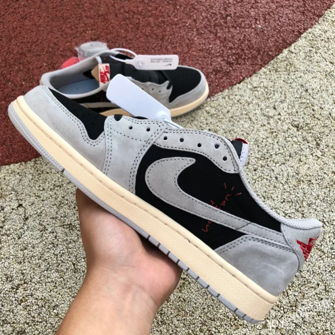 Travis Scott x Air Jordan 1 Low DM7866-010 Grey Black Reverse Swoosh