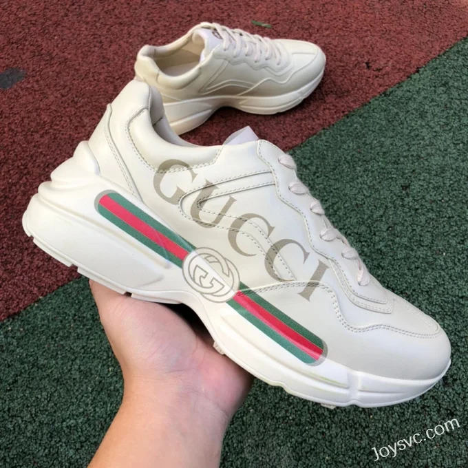 Gucci Rhyton Print Double G Dad Shoes