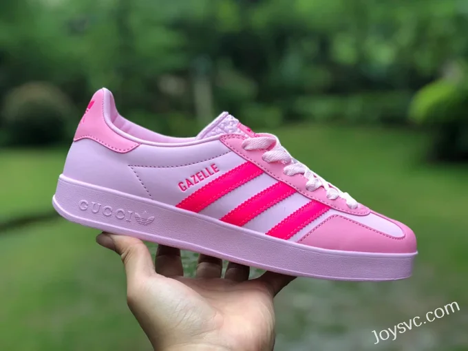 GUCCI x Adidas Originals Gazelle Low-Top Sneakers in Pink