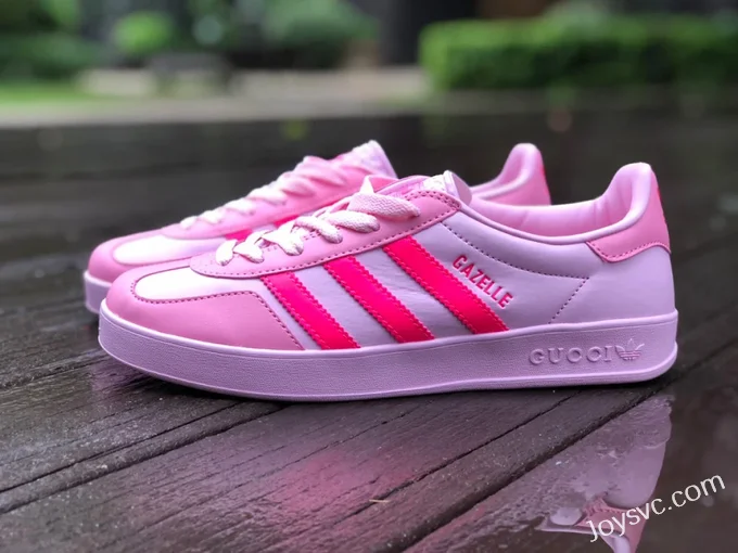 GUCCI x Adidas Originals Gazelle Low-Top Sneakers in Pink