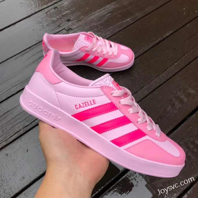 GUCCI x Adidas Originals Gazelle Low-Top Sneakers in Pink