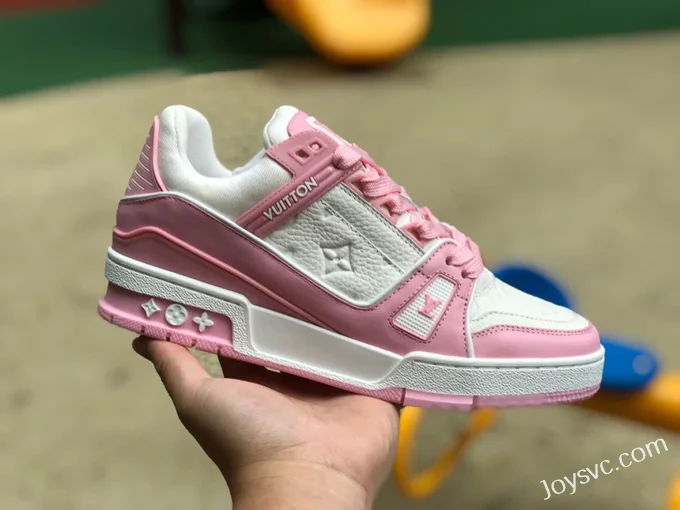 Louis Vuitton Trainer White Pink Low