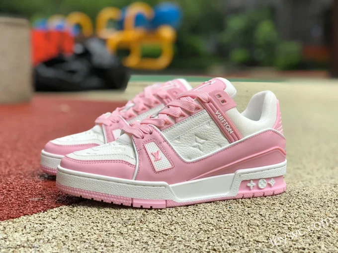 Louis Vuitton Trainer White Pink Low