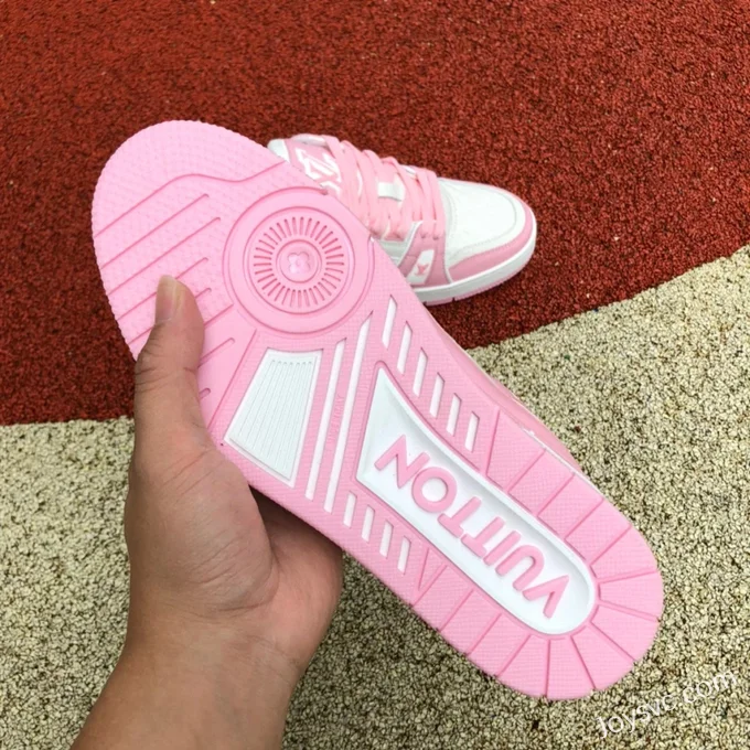 Louis Vuitton Trainer White Pink Low