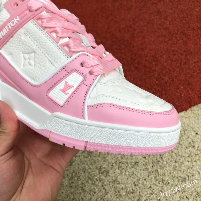 Louis Vuitton Trainer White Pink Low