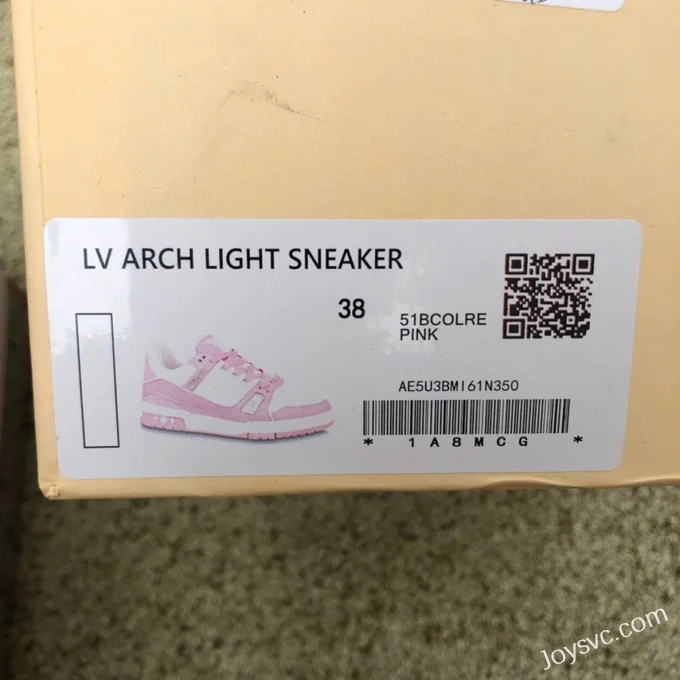 Louis Vuitton Trainer White Pink Low